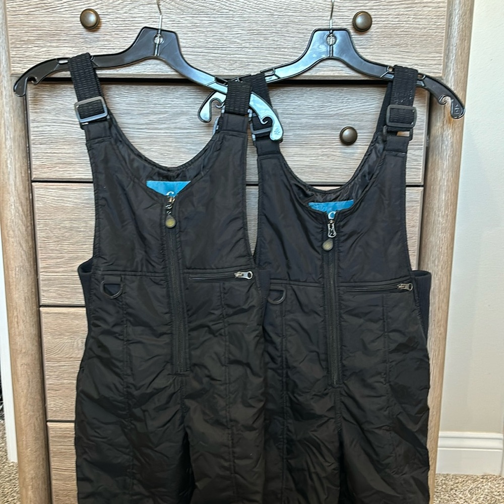 BOTH SOLD. Two pair Youth Ski Bibs